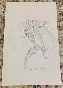 1985 Marc Silvestri Marvel Comics THOR Signed Original FULL Sketch Art 11x17 - Picture 1 of 5