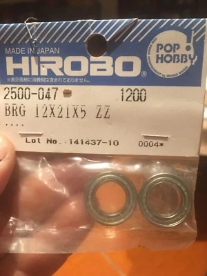 HIROBO 2500-047 BALL BEARING 12 X 21 X 5 ZZ #2500047 HELICOPTER PARTS - Image 1 of 3