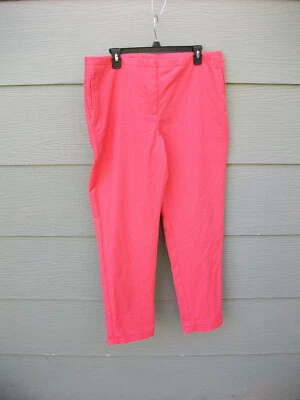 Worthington Dress Pants Sz 16 Bright Solid Red Cotton Stretch 29 Inch Inseam - Image 1 of 4