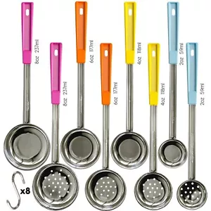 Portion Control Serving Spoons - 8 Piece Set Restaurant Measuring Serving Lad... - Picture 1 of 9