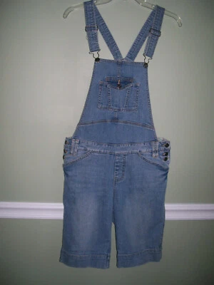 Утка голова джинсовой ткани Jean короткий комбинезон шорты нагрудники фестиваль Sz 11 подростков женщин - Изображение 1 из 4