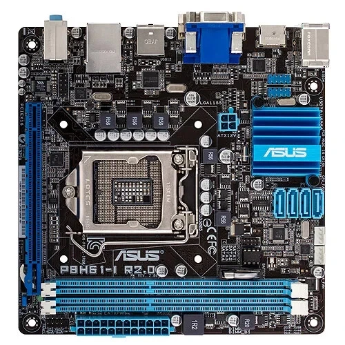 ASUS P8H61-I R2.0 MINI-ITX SOCKEL 1155 MAINBOARD + I/O-SHIELD - Bild 1 von 1