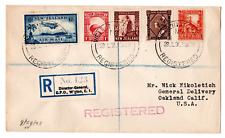 Stamps New Zealand, registered cover to USA 1935