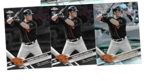 3 2017 TOPPS CHROME CHRISTIAN ARROYO RC LOT 2 BASE 1  REFRACTOR GIANTS ROOKIE - Picture 1 of 1