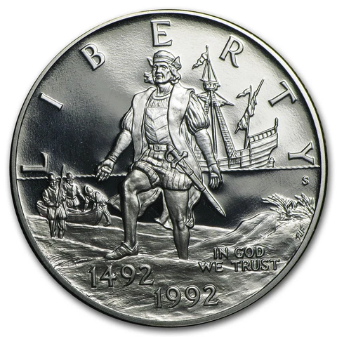 1992-S Columbus Quincentenary 1/2 Dollar Clad Prf (Capsule only) - SKU #42828 Cover