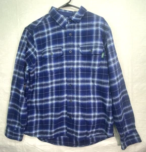 Woolrich Brawny Flannel Shirt Heavyweight Mens Large L Chest Side Seam Pockets - Picture 1 of 9