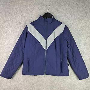 Vintage Volcom Jacket Womens 12 Blue Full Zip Winter Pockets 7968 - Picture 1 of 13