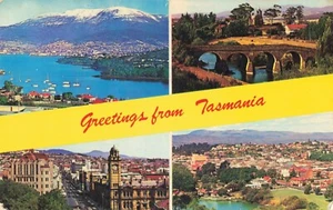 Postcard Tasmania 4 Views 1966 - Picture 1 of 2