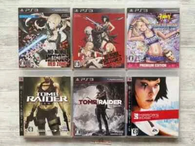 SONY PS3 No More Heroes, Tomb Raider, Lollipop & Mirror's Edge set of 6 from JP - Image 1 of 4