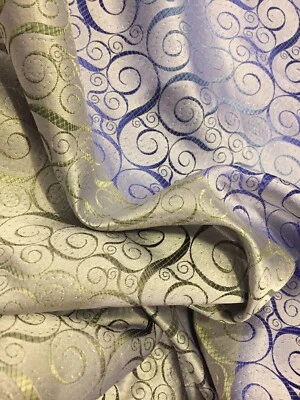 Silk jacquard Brocade Fabric Remnant 54”Wide  48”Long Decorate PillowCases 1115 - Image 1 of 4