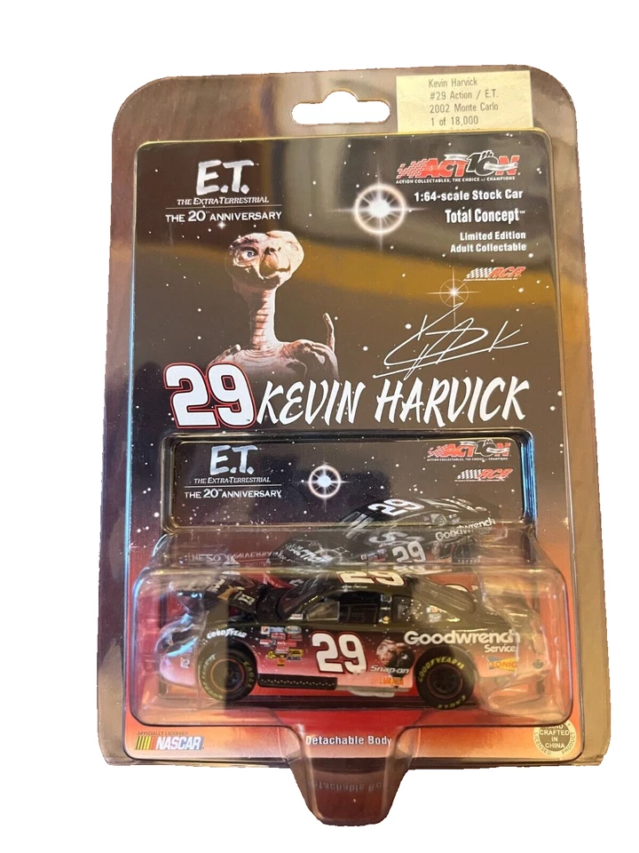 2002 Kevin Harvick #29 GM Goodwrench Service E.T. Chevrolet 1/64 Action - Image 1 of 1