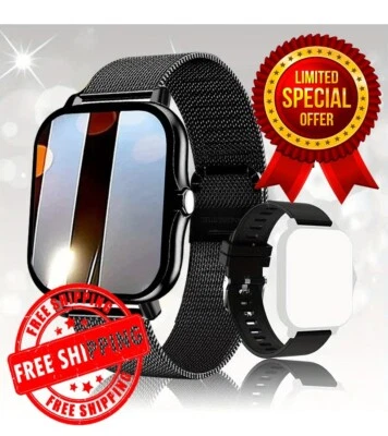 2023 Smart Watch For Men/Women Waterproof Bluetooth Smart Watch Apple Samsung - Image 1 of 4
