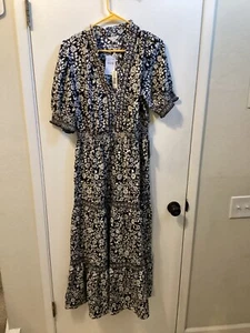Women NWT "Max Studio" blk/white short sleeve long dress. Size XL. Reg. $148 - Picture 1 of 2