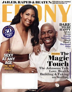 EBONY July 2014 Earvin "Magic" Johnson Chirlane McCray de Blasio Will Packer - Foto 1 di 3