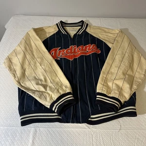 Chaqueta reversible a rayas XL de colección Cleveland Indians MLB béisbol Jacobs campo - Imagen 1 de 9
