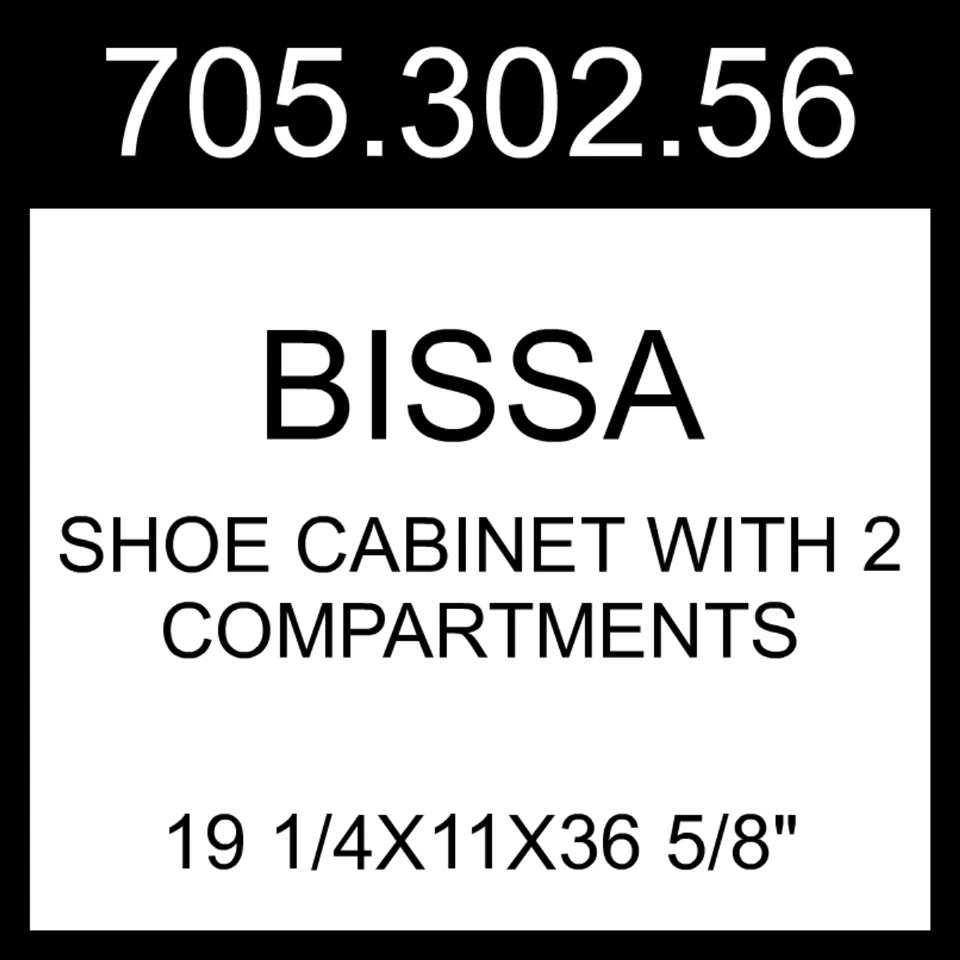Zapatero IKEA BISSA con 2 Compartimentos Blanco 19 1/4x11x36 5/8" 705.302.56 Foto 1 de 1