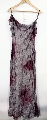 Vestido maxi vintage anos 90 Y2K Whimsigoth 10 vestido grunge de fada formatura veludo frisado - Imagem 1 de 4