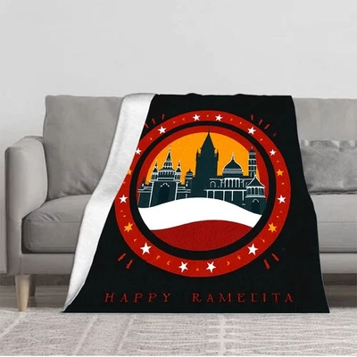 Durable Soft & Warm Flannel Blanket - Cozy Design with City Skyline Silhouette  - Image 1 of 4