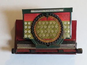 Simplex Typewriter Model SPECIAL A35 Vintage Tin Litho In Original Box - Picture 1 of 8