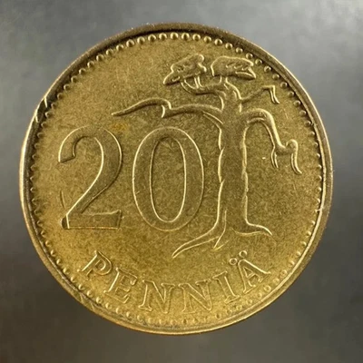 Finlandia 1963 20 Pennia detalle bien usado Foto 1 de 4