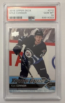 2016-17 Upper Deck Serie 1 Young Guns SP Novato Kyle Connor RC PSA 10 Gemas Como Nuevo Foto 1 de 2