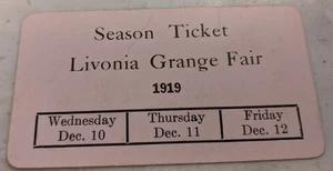 *RARE* 1919 Trade Card LIVONIA GRANGE FAIR, DEC 10-12 LIVONIA , NY - Picture 1 of 2