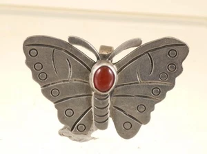 Sterling Silver & Citrine Butterfly Pendant-tGorgeous!! 629R - Picture 1 of 3