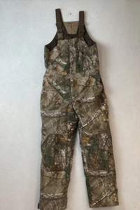 Redhead Silent Hide Bib Overalls Mens L Camouflage Realtree Thermolite Insulated - Picture 1 of 15