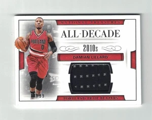 2016-17 Damian Lillard National Treasures All Decade 88/99 - Picture 1 of 2