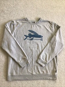 Patagonia Sweatshirt Mens XL Organic Cotton Flying Fish Midweight Crew Gray - Picture 1 of 7