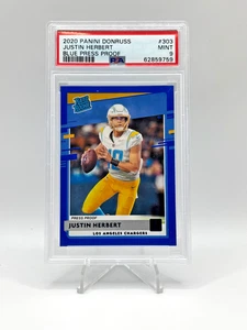Justin Herbert 2020 Panini Donruss RARE BLUE PRESS PROOF Rookie Card (RC) - Picture 1 of 2