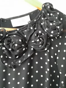 Wallis Petite 12 Black Polka Dot Dress - Picture 1 of 7