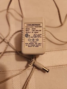 Consumerware Plug In Class 2 Transformer D9100 9V 100ma 120v 60 hz - Picture 1 of 3