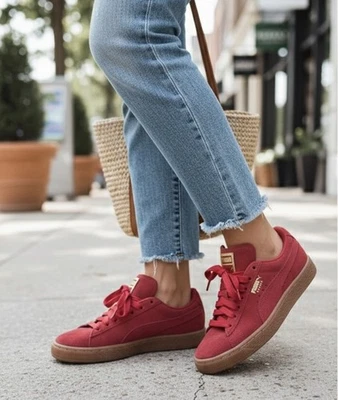 Brand New PUMA Suede Classic Red Low-Top Sneakers Women’s Size 6 (EUR 36) No Box - Image 1 of 4
