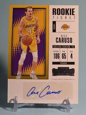 Alex Caruso 2017-18 Panini Contenders Rookie Ticket Auto Autograph RC Bulls - Image 1 of 2