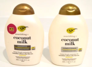 2 OGX Hydrate & Restore Nourishing Coconut Milk, Shampoo & Conditioner, 13 fl oz - Picture 1 of 2