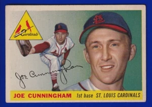 JOE CUNNINGHAM ROOKIE cardinals 1955 TOPPS #37 VG-EX NO CREASES - Picture 1 of 2