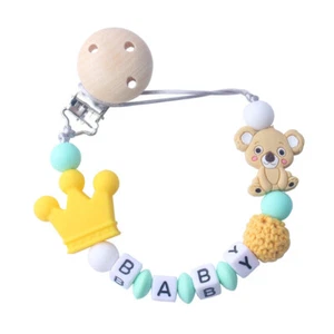 Dummy Clip Baby Boys Girls Pacifier Soother Chain Holder Strap Clips Silicone ~~ - Picture 1 of 18