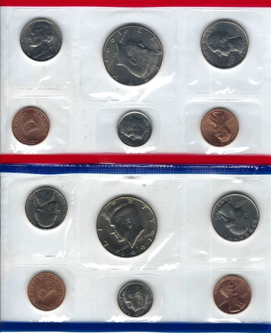 1991-P+D US MINT Brilliant UNCIRCULATED 10 COIN SET! Cover
