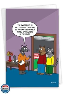 NobleWorks Hysterical New Home Greeting Card with 5 x 7 Inch Envelope (1 Card - Picture 1 of 5