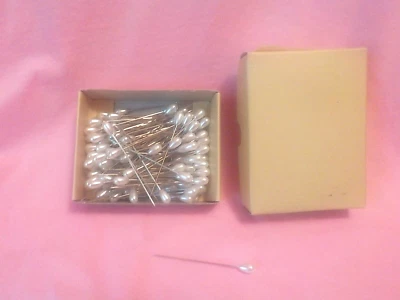 Caja de 2" Pers Cabeza Perla Blanco Pera Ramillete Boutonniere Hecho en Japón por KCI Foto 1 de 4