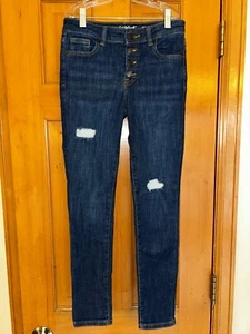 EUC Girls' Size 12 Cat and Jack Ultimate Stretch Skinny Jeans w/Adjustable Waist - Picture 1 of 3