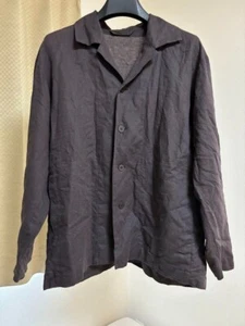 HOMME PLISSE ISSEY MIYAKE Shirt Jacket Dark Brown Size M Used Free Shipping - Picture 1 of 7