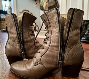 Frye elegante Stiefel - graues Leder Größe 5,5 - super gebrauchter Zustand - Bild 1 von 8