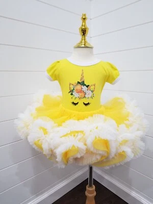 Unicorn Birthday Outfit Tutu Set, 1st Birthday Outfit  - Image 1 of 2