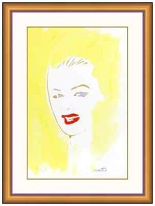 Tony Curtis Original Pochoir Acrylic Painting Marilyn Monroe Signed Framed Art - Picture 1 of 6