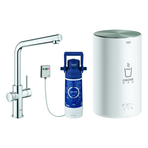 Grohe Wasserhahn und Heizkessel rot Duo 30327 - Bild 1 von 1