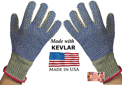 ARMOR KNIT ANIMAL HANDLING GLOVES With KEVLAR*Dog,Cat,Bird,Reptile*PET GROOMING - Image 1 of 2