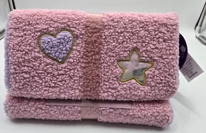 iScream Plush Folding Tablet & Laptop Stand w/ Keyboard Shelf Pillow Rose Sherpa - Picture 1 of 5