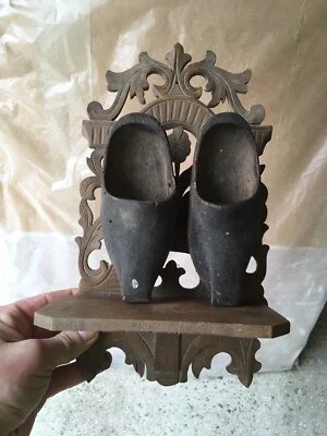 Petite Etagere Console Meuble Breton Ancien Applique Sabot Bois A Renover ! - Photo 1/4